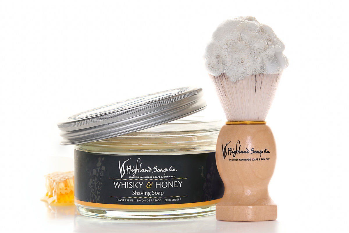 NEW! Whisky & Honey Wash Bag & Shaving Set The Highland Soap Co