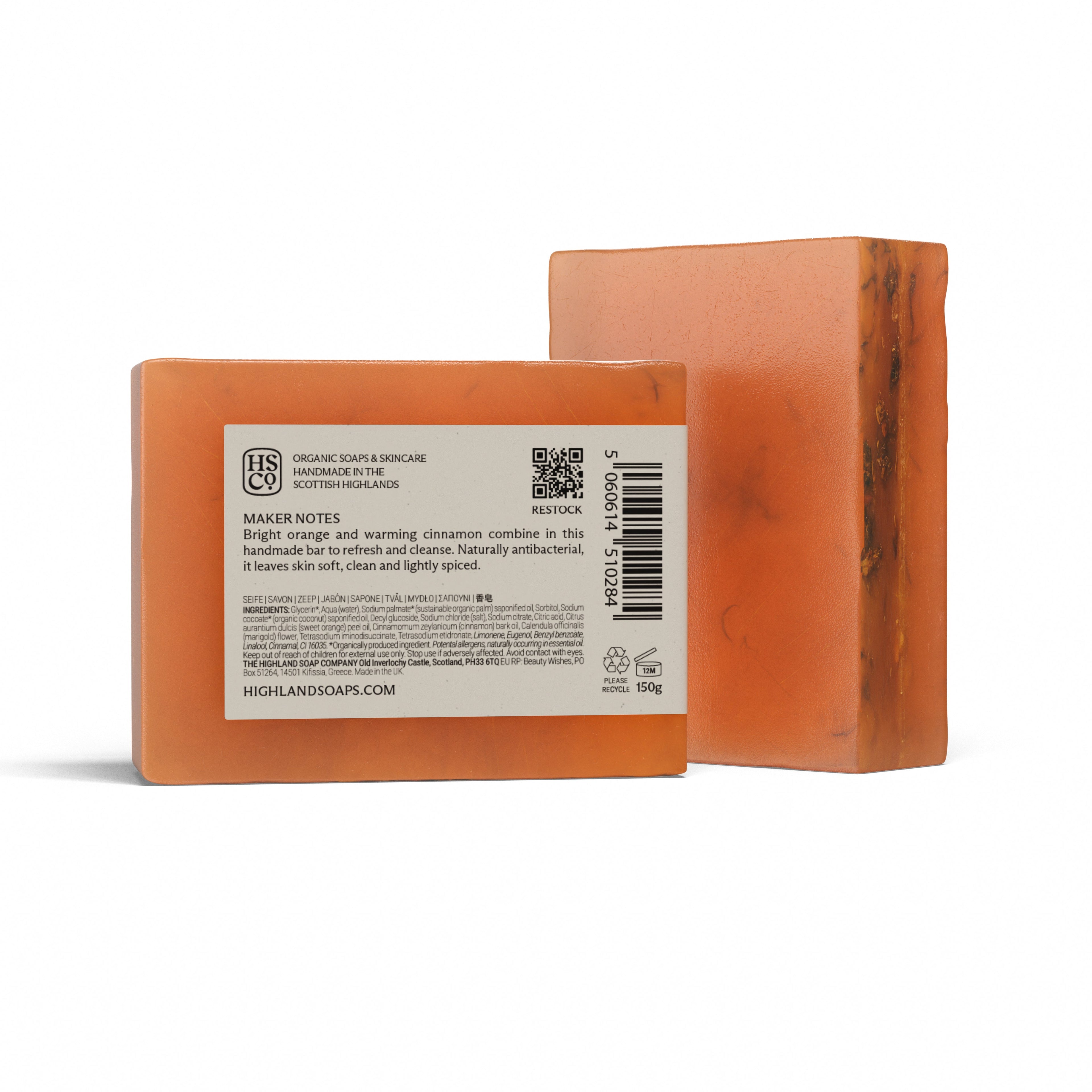Sweet Orange & Cinnamon Soap 150g