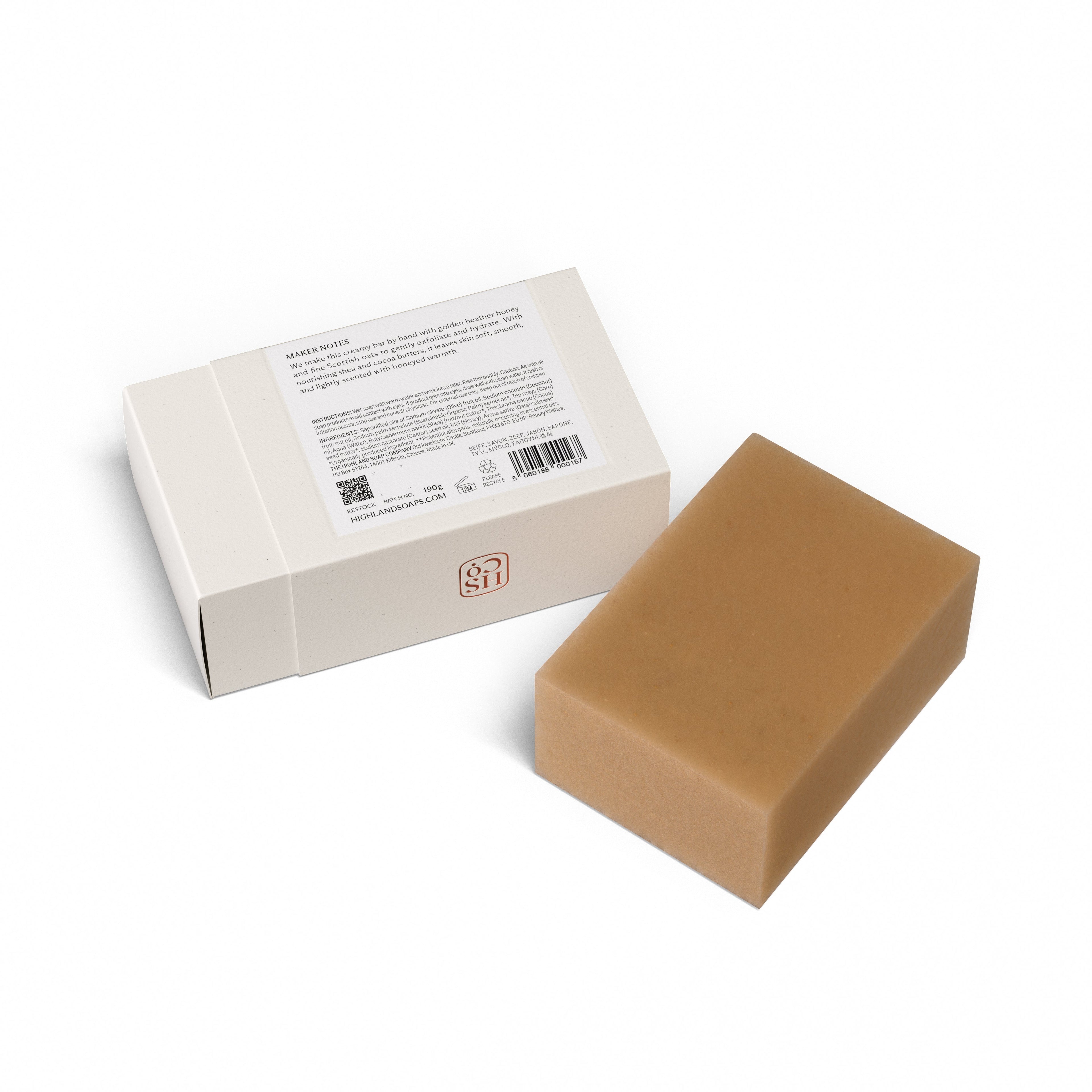 Highland Honey & Oats Soap 190g