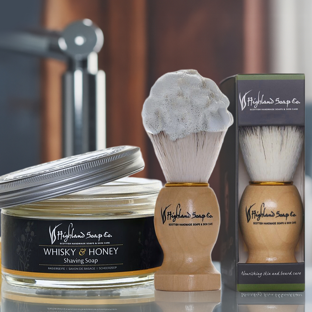 
                  
                    Load image into Gallery viewer, New! Whisky &amp;amp; Honey Shaving Soap 175g
                  
                