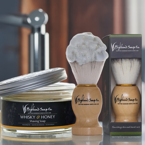 
                  
                    Load image into Gallery viewer, New! Whisky &amp;amp; Honey Shaving Soap 175g
                  
                