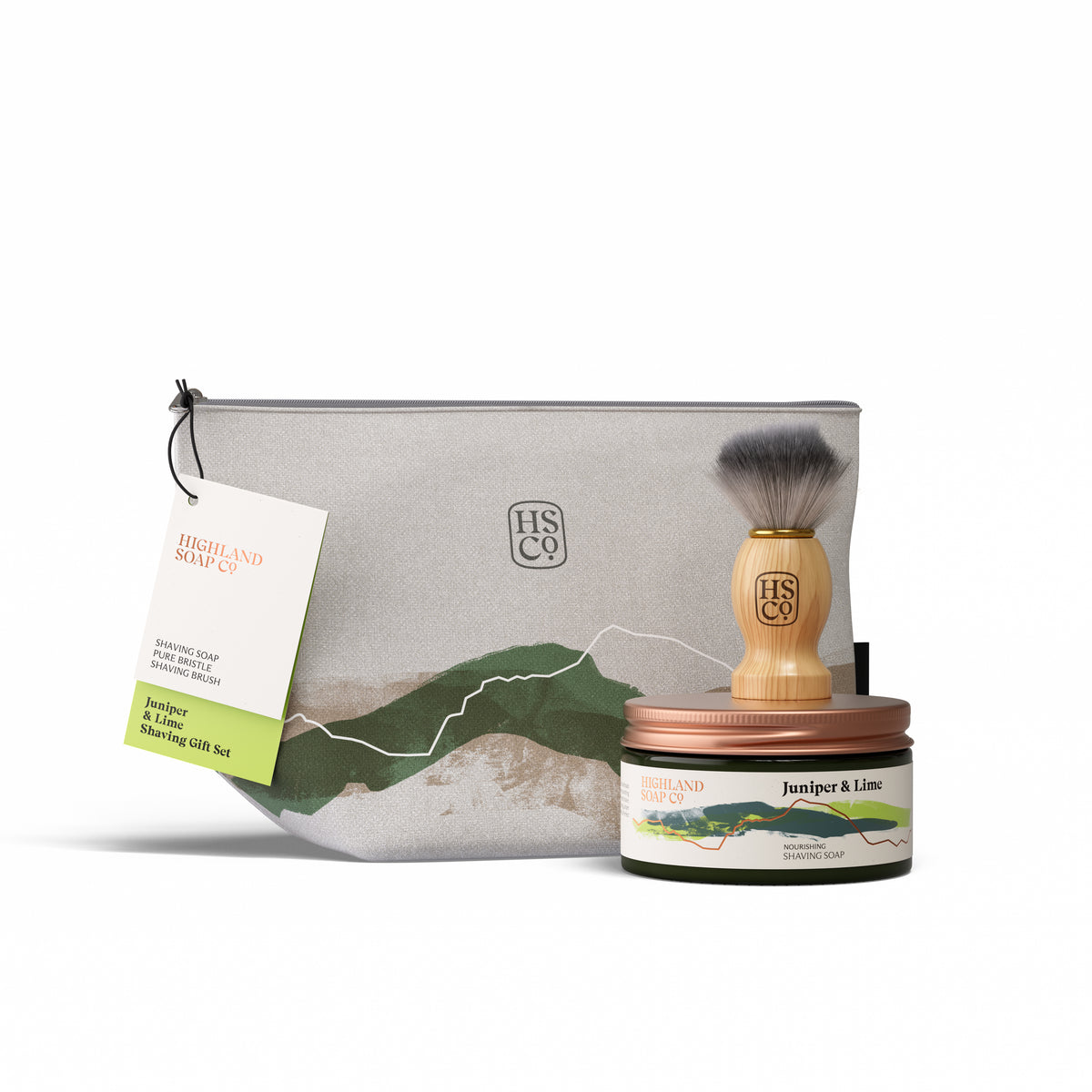 Juniper & Lime Wash Bag & Shaving Set