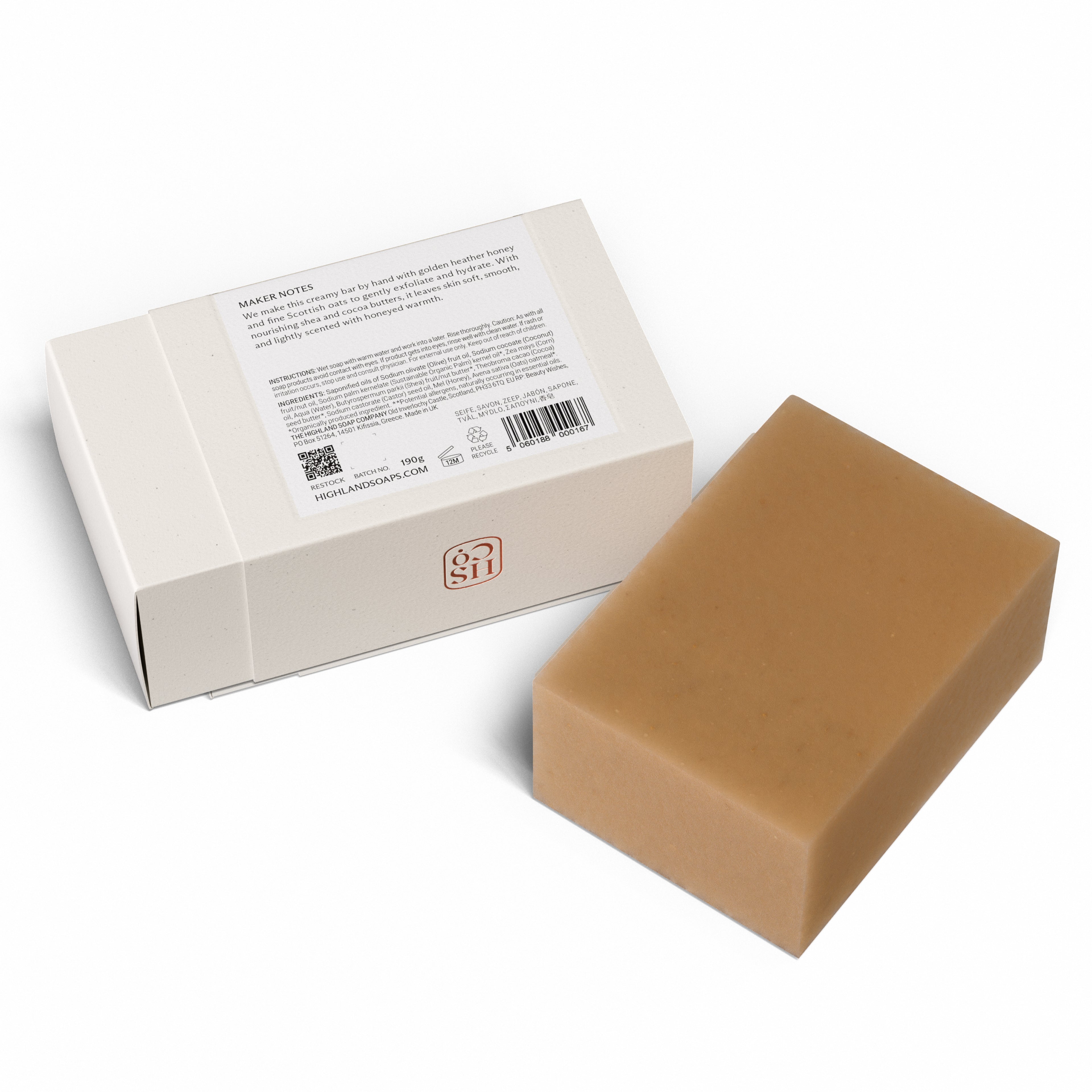 Highland Honey & Oats Soap 190g