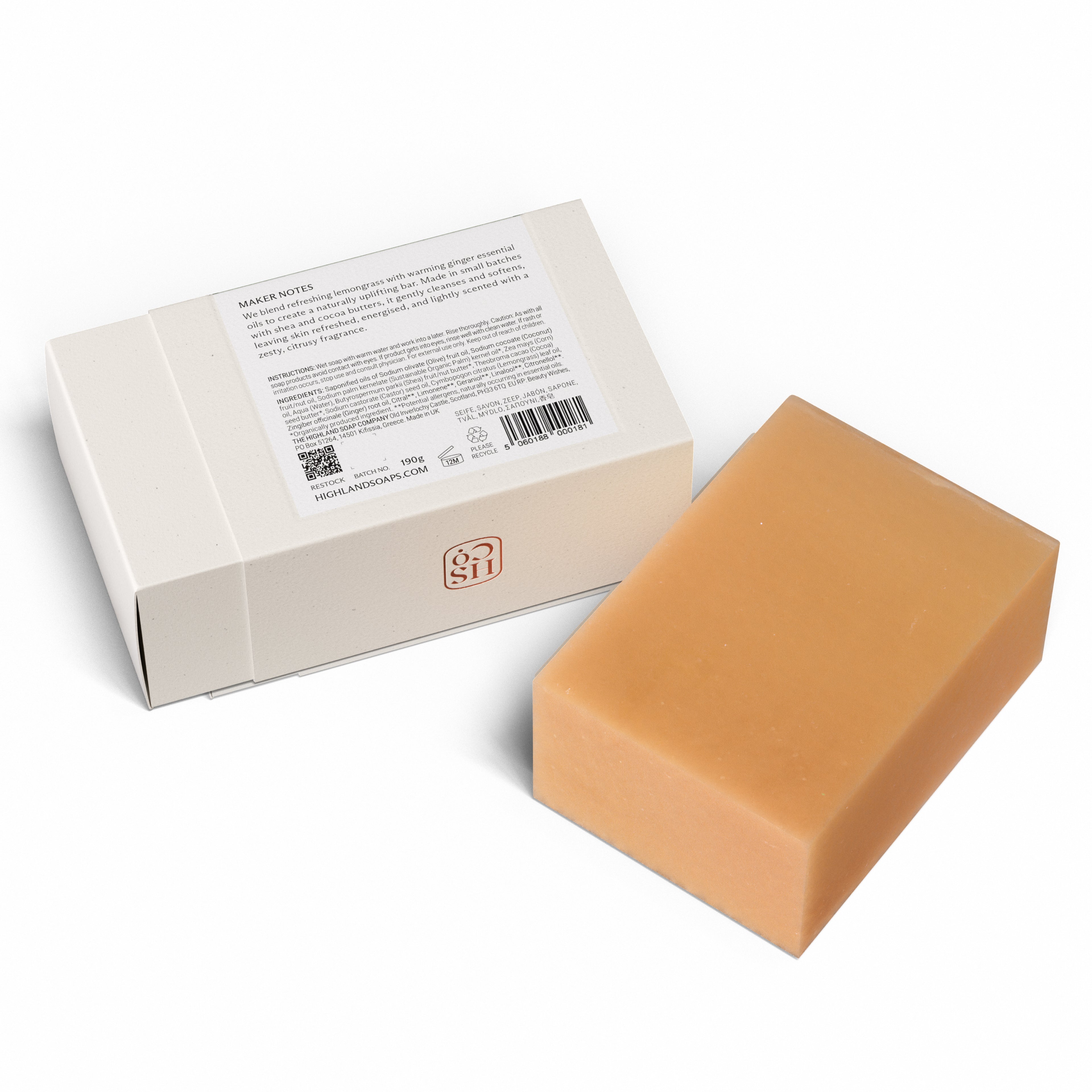 Lemongrass & Ginger Soap 190g