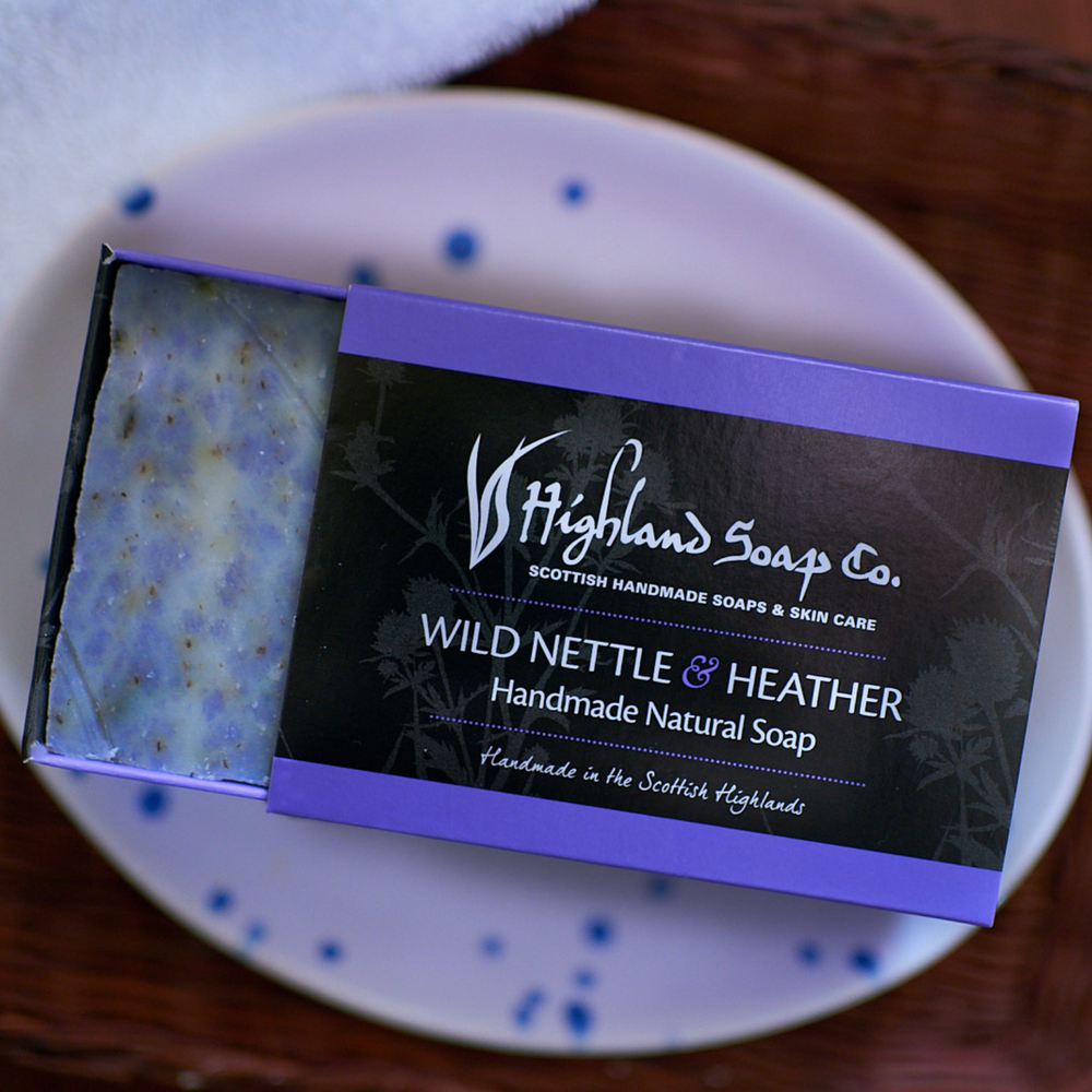 
                  
                    Load image into Gallery viewer, Wild Nettle &amp;amp; Heather Soap 190g
                  
                