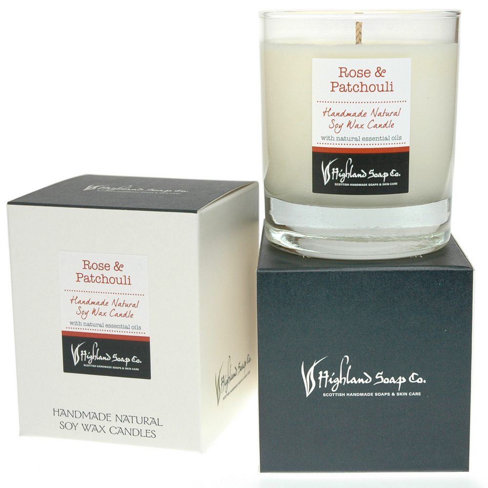 
                  
                    Load image into Gallery viewer, Rose &amp;amp; Patchouli Soya Wax Candle
                  
                